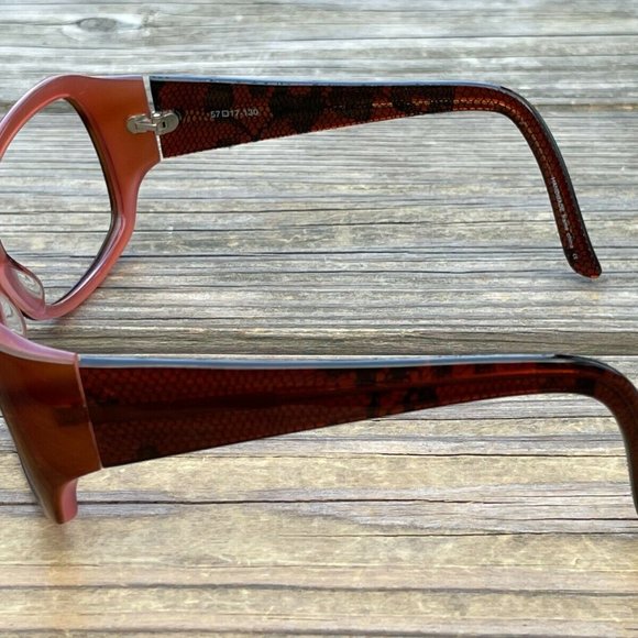 Norma Kamali Women Eyeglasses/Sunglasses Frame Brown Shimmer Handmade in China - Picture 6 of 12